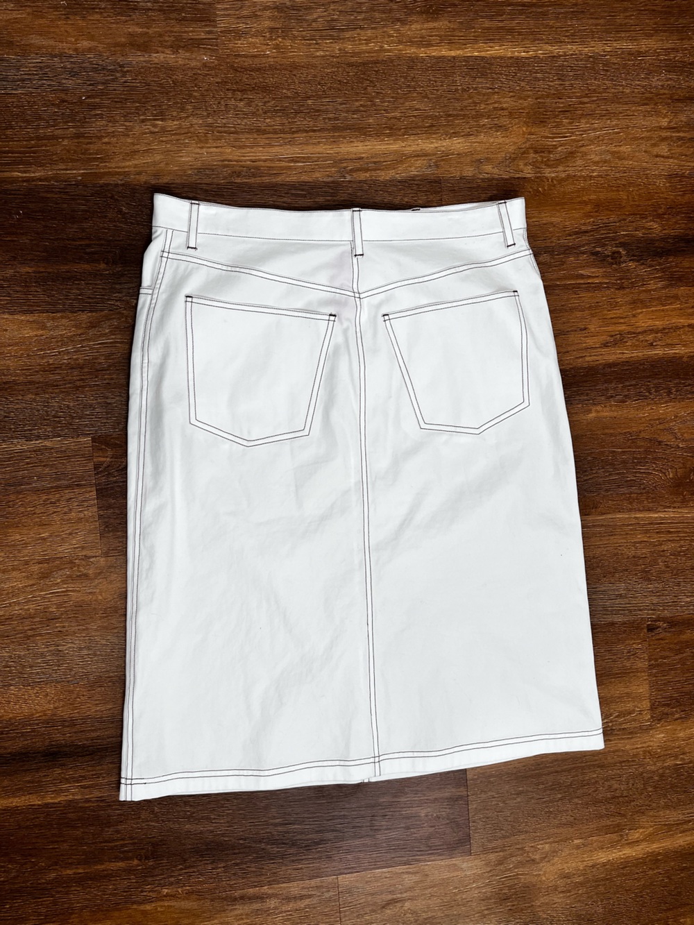 Toteme White Denim Skirt Size 10 - Picture 4 of 7